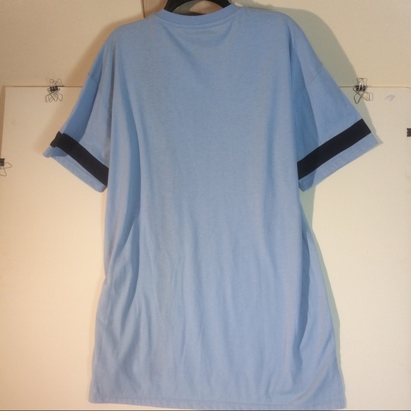 Bleecker And Mercer Sz 3XL Light Blue Shark T Shirt Embroidered Red Black Jaws - Picture 5 of 6